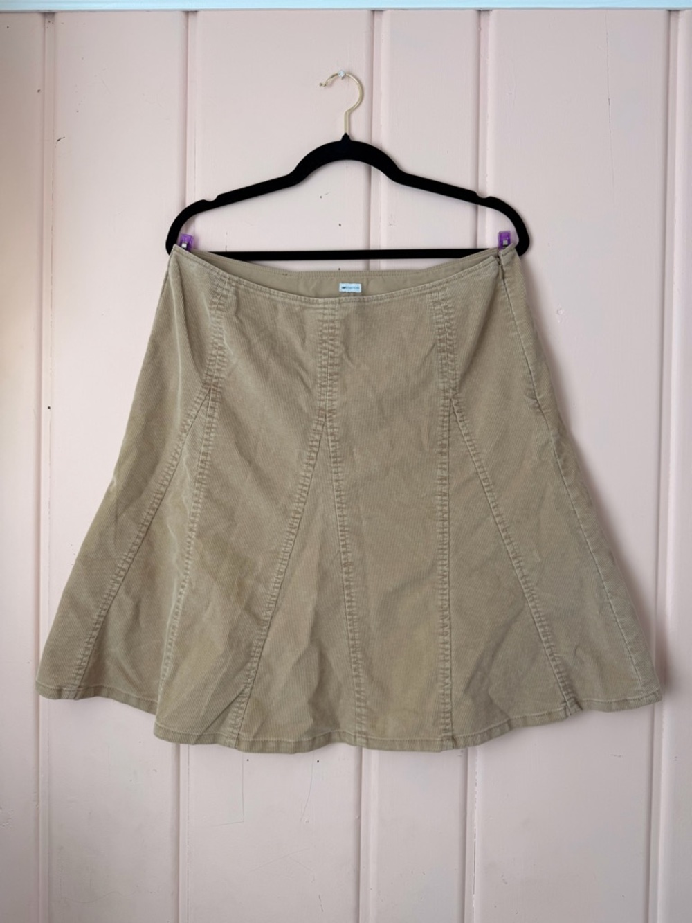 GAP Vintage-Inspired Beige Corduroy A-Line Skirt sz10